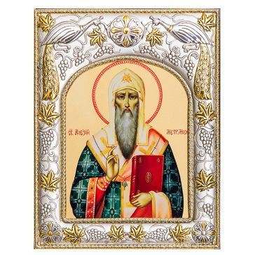 Икона в посеребренной раме «Святитель Алексий, митрополит Московский», 14х18 см