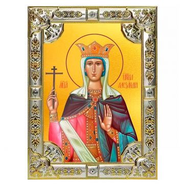 Икона в посеребренной раме «Святая мученица Александра Римская», 18х24 см