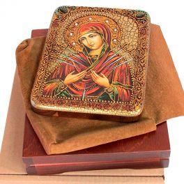 Икона Богородицы «Умягчение Злых Сердец» на дубовой доске