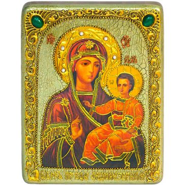 Подарочная икона Божией Матери «Одигитрия Смоленская – Седмиезерная» в шкатулке