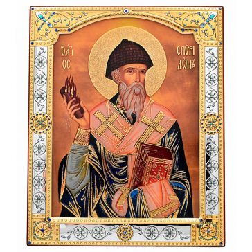 Настольная икона «Святитель Спиридон Тримифунтский», 11х14 см
