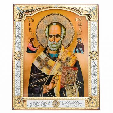 Настольная икона «Николай Чудотворец», 16х20 см
